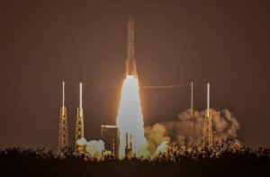 A United Launch Alliance (ULA) Vulcan Centaur rocket carrying US national security spacecraft. (Photo: Reuters)