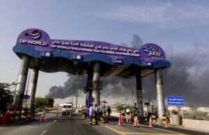 Smoke billows from Jebel Ali port in Dubai, after an Iranian attack, following US and Israel's strikes on Iran. (Image: Reuters)