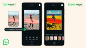 Meta AI editing features on WhatsApp
