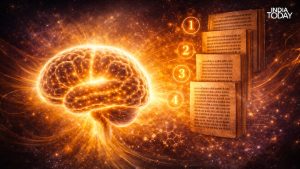 The four lobes of the human brain correspond to the four chapters of Yoga Sutras. (Photo: Gen AI/India Today)