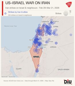 Iran strikes on Israel and neighbours.