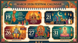 Here's your March 2026 festival calendar. (Made using Gemini AI)