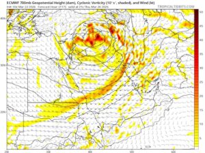 A satellite image showing the weather system forming over the Gulf regions. (Photo: X/@jhrishi2)
