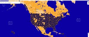 A map showing all 'No Kings' protests in the US (No Kings)