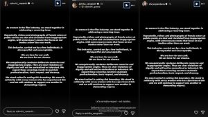 Taking to their Instagram Stories, they shared the note.