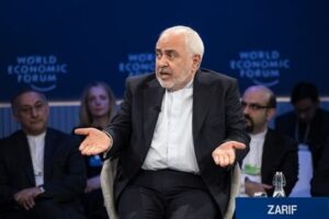 As Iran's Vice-President for Strategic Affairs, Javad Zarif at the World Economic Forum in Davos in January 2025. (AFP File Photo)