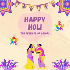 People smear gulal (coloured powders) on each other during celebrations. (Canva)