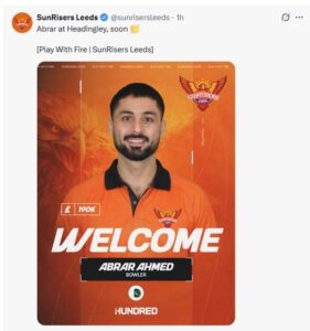 Screengrab rom SunRisers Leeds/X