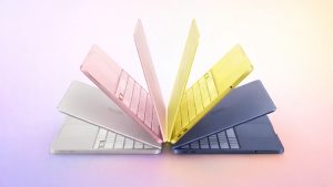 A look at the newly launched MacBook Neo laptop in different shades.