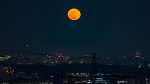 A full Moon rises over Beijing, China. (Photo: AP)