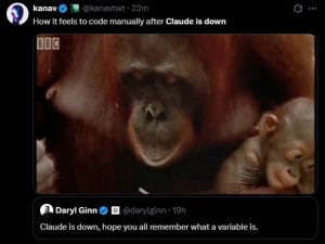 Users were worried that they would need to code manually during the outage.