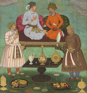 Mughal Emperor Jahangir and Shah Abbas of Iran (Wikimedia Commons)