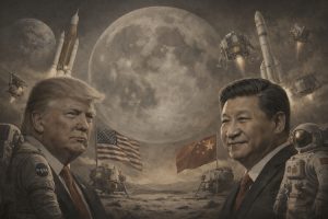 Will China beat Nasa to the Moon as the US shifts Artemis landing dates? (Photo: GenAI/Radifah Kabir/India Today)