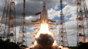 Chandrayaan-4 will use two LVM3 rockets to launch five spacecraft modules that will dock in Earth orbit before flying to the Moon's south polar region to collect surface samples. (Photo: Isro)