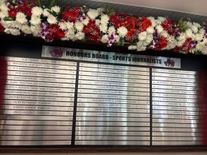 The journalists were honoured before the T20 World Cup semifinal. Courtesy: MCA