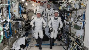Nasa SpaceX Crew-11 astronauts on the ISS. (Photo: Nasa)
