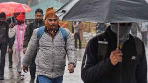 Rain in Noida. (Photo: PTI)