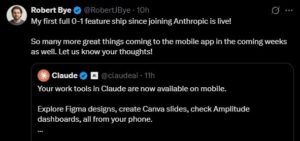 Anthropic is planning more updates for Claude's mobile app.