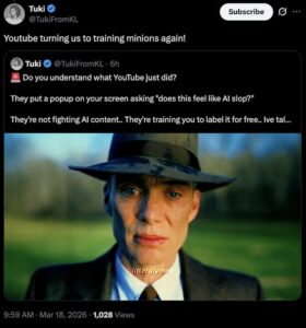 YouTube AI slop