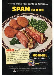 Vintage 1944 SPAM ad that is sold at ETSY now