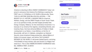 India Tv - Trump, oil refinery, Reliance industries