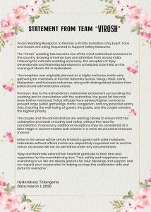 Statement from Rashmika and Vijay's team