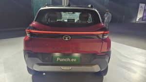 Rear profile of the new Punch EV