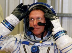 Australian balloon pilot John Wallington of Canberra fits his custom made Russian space suit. (Photo: Reuters)