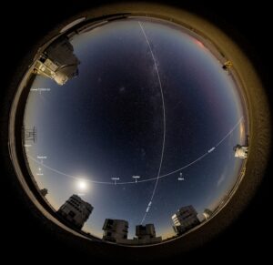 The planetary alignment across the night sky in Paranal, Antofagasta, Chile. (Photo: Reuters)