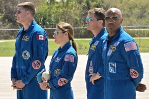 The Artemis-II crew is pictured. (Photo: Reuters)