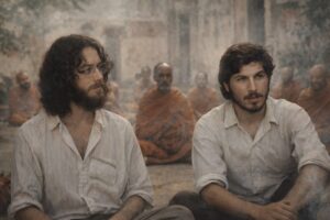 Daniel Kottke and Steve Jobs at an ashram in India (AI-generated image)