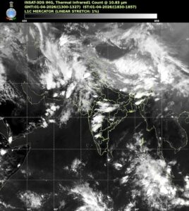 A Western Disturbance is sweeping across Northwest India. (Photo: IMD)