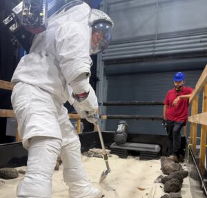 An image of an astronaut during training for Moon landing. (Photo: X/@Astro_Jeremy)