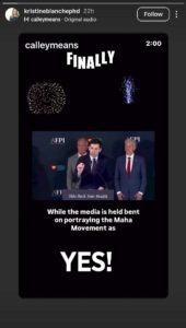 Kristine Blanche Instagram Story (Kristine Blanche Instagram )