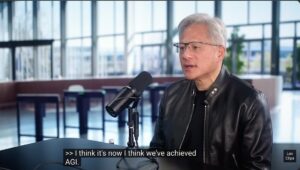 Nvidia CEO Jensen Huang on the Lex Fridman podcast.