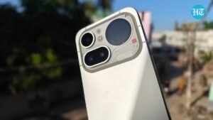 The Nothing Phone 4a Pro features a 50MP triple-camera system led by a 140x Ultra Zoom periscope lens and a Sony OIS main sensor. (Ijaj Khan - HT)