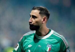 Goalkeeper Gianluigi Donnarumma was dejected after the match Italy failed to qualify for the FIFA World Cup. (REUTERS)