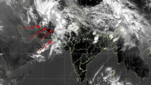 A satellite image showing a western disturbance approaching India. (Photo: IMD)
