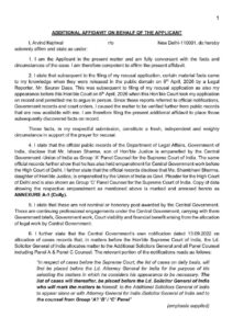 In his affidavit, Kejriwal argues that the institutional process through which government cases are assigned to law officers and panel counsel. He said this mechanism creates a linkage between the prosecution in the present case and the professional engagements of the judge's immediate family members.