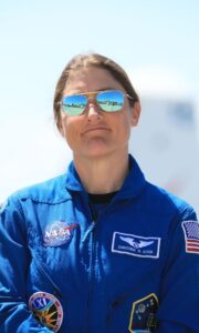 Christina Koch holds the record for the longest single spaceflight by a woman at 328 days and is the first woman to travel to the Moon's vicinity aboard Nasa's Orion spacecraft. (Photo: Nasa)