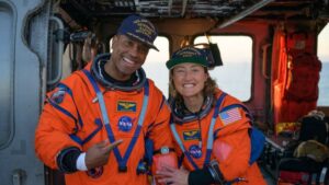 Nasa astronaut Christina Koch is the first woman to travel to the Moon, and Nasa astronaut Victor Glover is the first person of colour to venture beyond low-Earth orbit. (Photo: Nasa)