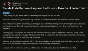 Some users find Claude to be lazy now.