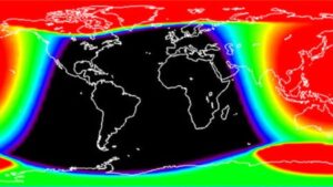 When X-ray radiation from a solar flare hits Earth's ionosphere, it overcharges the D-layer, causing high-frequency radio waves to lose energy and disappear instead of bouncing across the globe. (Photo: NOAA)