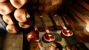 As the sitar string vibrates, it grazes the surface at a slightly different point each time, briefly pushing a different harmonic, one of the hidden tones inside every note, to the front of the sound. (Photo: Reuters)
