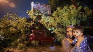 The aftermath of a thundersquall in Delhi. (Photo: Reuters)