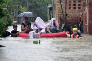 Flooded streets after days of heavy pre-monsoon rain. (Photo: Reuters)