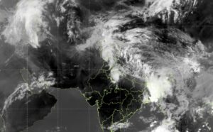 A satellite image showing the weather system converging over north India. (Photo: IMD)