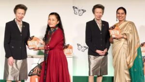 Barka (l) and Parveen (r) receiving the Whitley Awards 2026